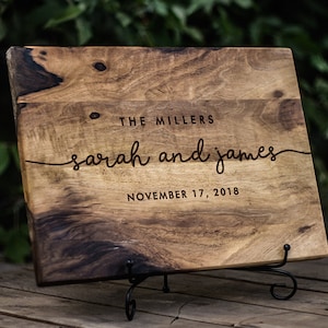 Custom Cutting board Personalized wooden Wedding Gift, Personalized cutting board, Cutting board Engraved, Bridal shower gift