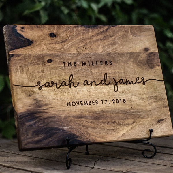 Custom Cutting board, Personalized wooden Wedding Gift, Personalized cutting board, Cutting board Engraved, Bridal shower gift