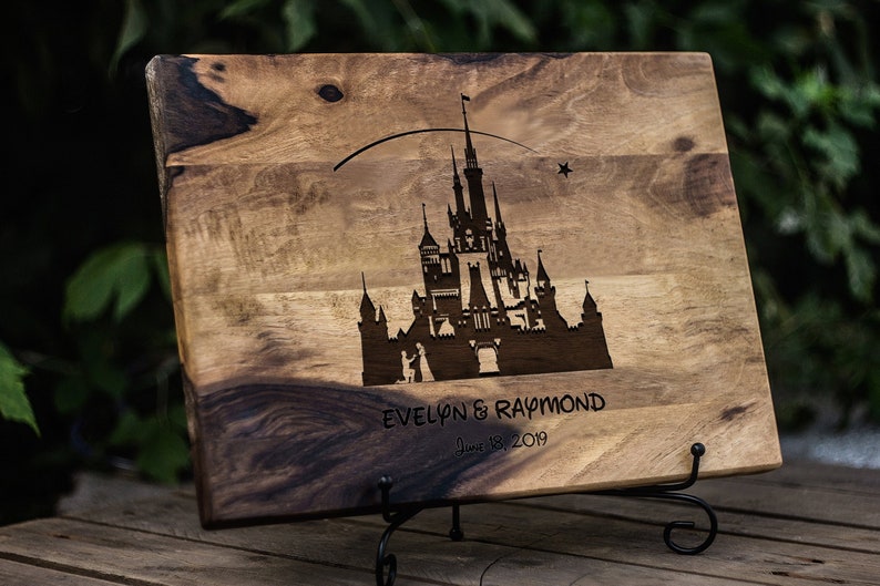 Disney Personalized Cutting Board Custom Cutting Board Personalized Wedding Gift Disney wedding Bridal Shower gift