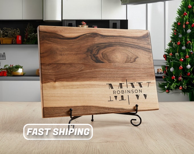 Personalized Wooden Custom Cutting Board for family gift, Engraved Cutting Board