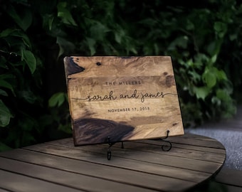 Personalized cutting board, Engraved wooden cutting board, Housewarming gift, Custom anniversary gift