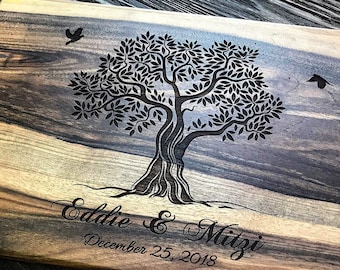 Personalized Custom Engraved Cutting Board - Perfect Wedding Gift or Engagement Present