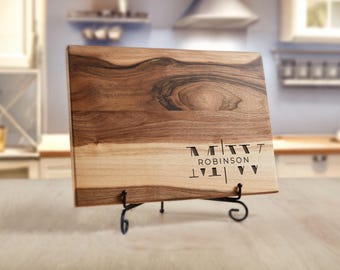 Personalized Cutting Board, Unique Couple Gift Idea, Customized Charcuterie Board, Laser Engraved Wood Decor