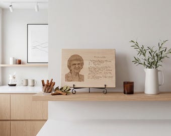 Personalisierte Rezept-Brett | Muttertag | Nussbaum | Schwester Geburtstag Geschenk | Schwester Küche Geschenk