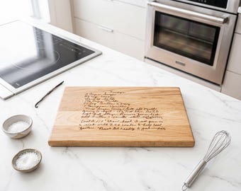 Recipe Cutting Board Gifts for Grandma | Custom Engraved Walnut | Unique Mother's Day Gift | Mother in Law