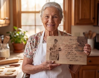 Rezept Schneidebrett Geschenk für Mama | Personalisierte Lasergravierte Nussbaum | Muttertagsküche | Mutter der Braut