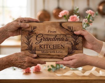 Custom Cutting Board for Grandma | Engraved Kitchen Gift | Mother's Day Grandma Gifts | Gigi Mother's Day Present