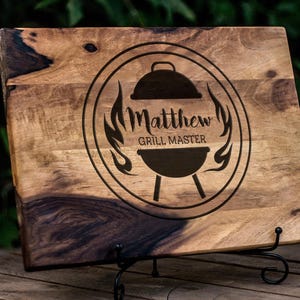 Custom Cutting Board, Grill Master Gift, Father&#39;s Day Gift, Personalized BBQ Cutting Board, Gift for Dad, Best Housewarming gift for Men