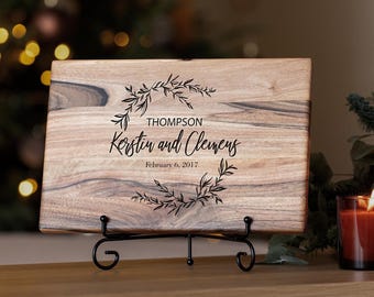 Personalized Cutting Board, Perfect Wedding day gift for Newlyweds, Wood cutting board, 5 year Anniversary gift, Engagement gift for Her