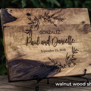 Custom Cutting board, Personalized cutting board, Engagement gift for couple, Anniversary gift,Housewarming gift, Engraved Charcuterie Board