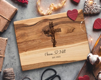 Christian Custom Cutting Board, Personalized Wedding Gift, Housewarming Gift, Bible Verse Cutting Board, Communion