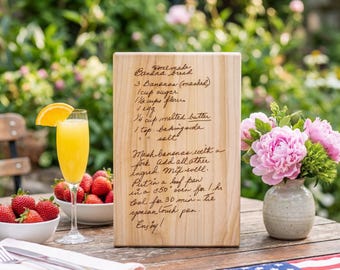 Recipe Cutting Board Grandma Gifts | Personalized Walnut Board | Mother's Day from Family | Teacher Appreciation