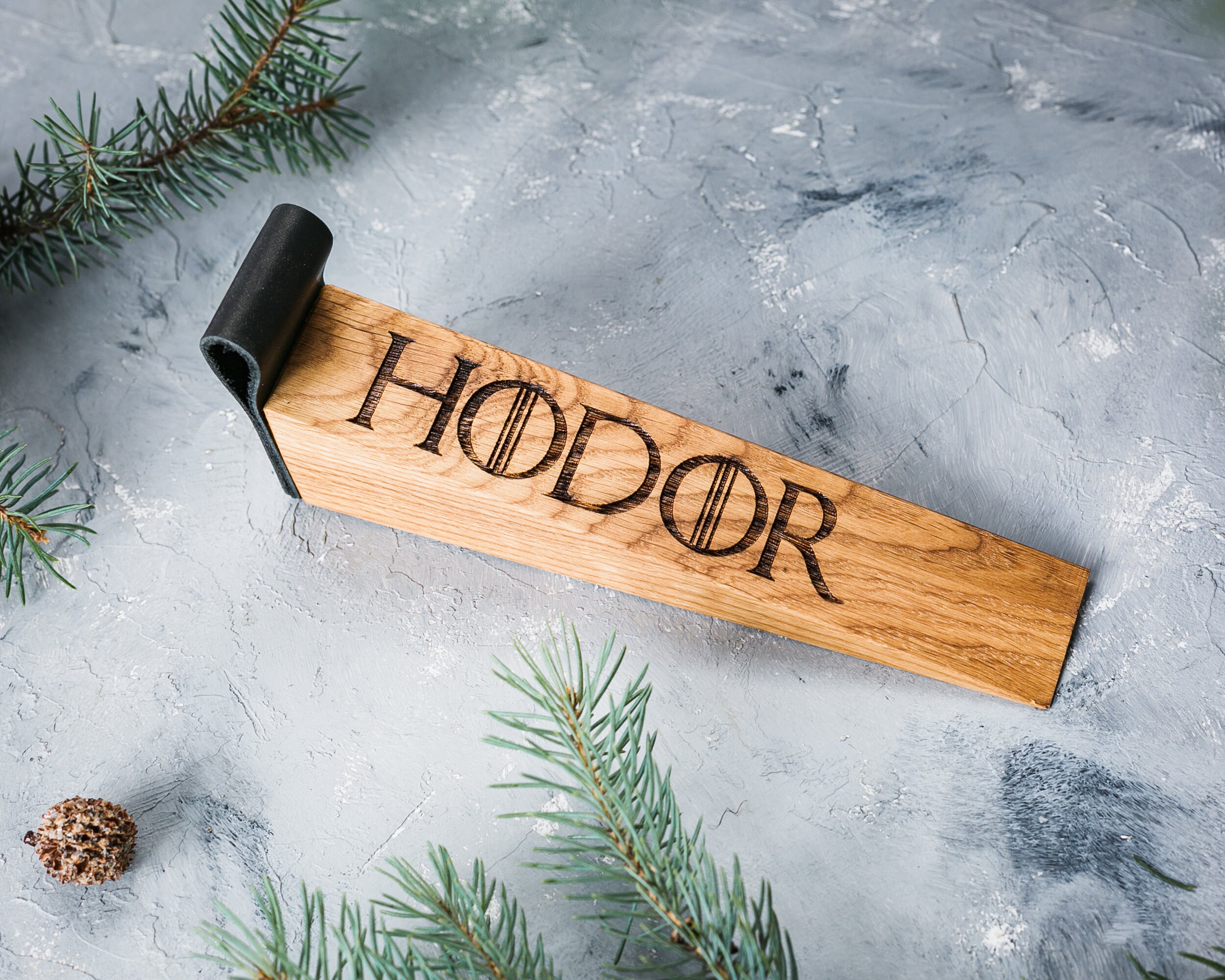 Hold the Door Door Stopper Doorstop Wooden Door Stop Door Etsy