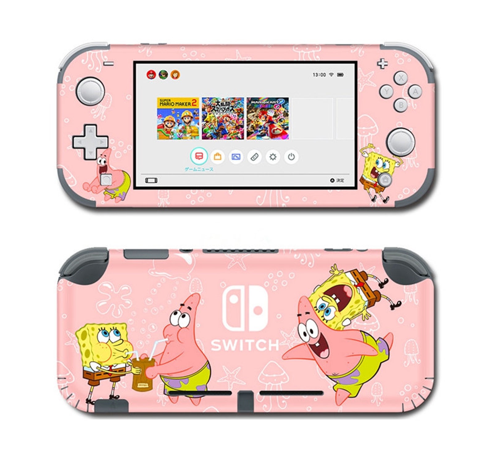 Pink Spongebob Nintendo Switch Skin Switch Decal Sticker Etsy