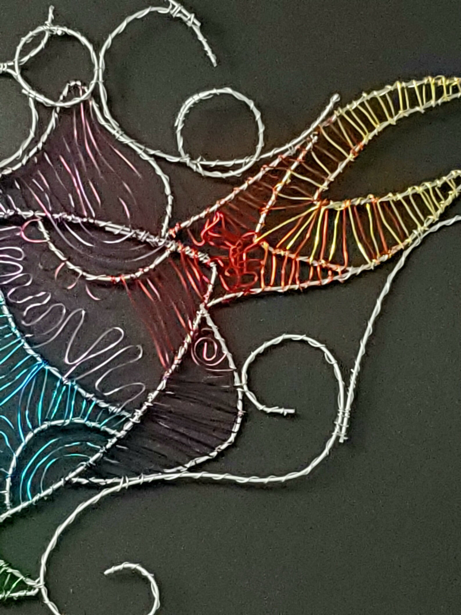 Fish wire sculpture Fish hanging wall art Sea art Rainbow | Etsy