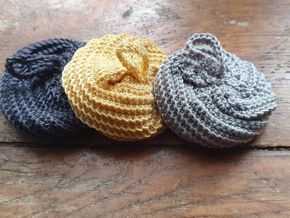 Lot de 3 Tawashis | Gris, Jaune