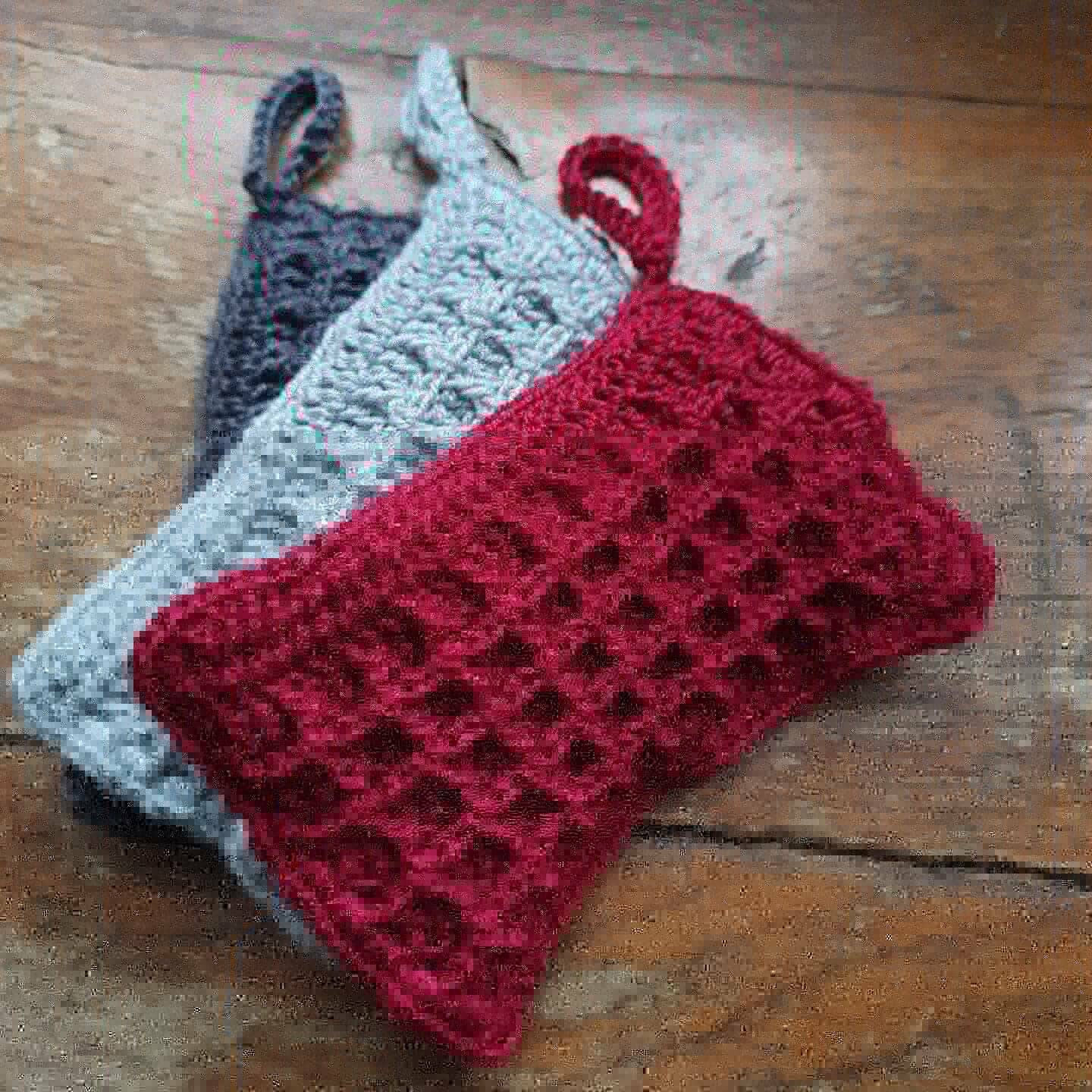 Lot de 3 Tawashis | Gris EtRouille