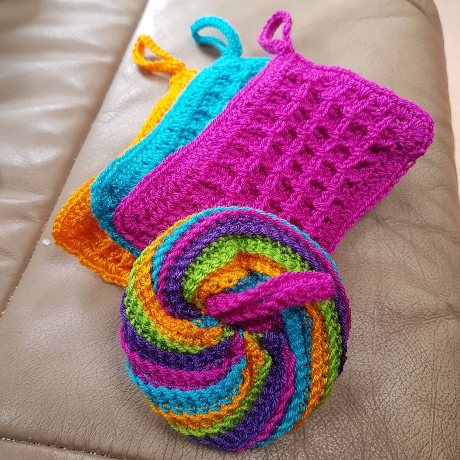 Lot de 4 Tawashis | 3 Rectangulaires et Un Rond