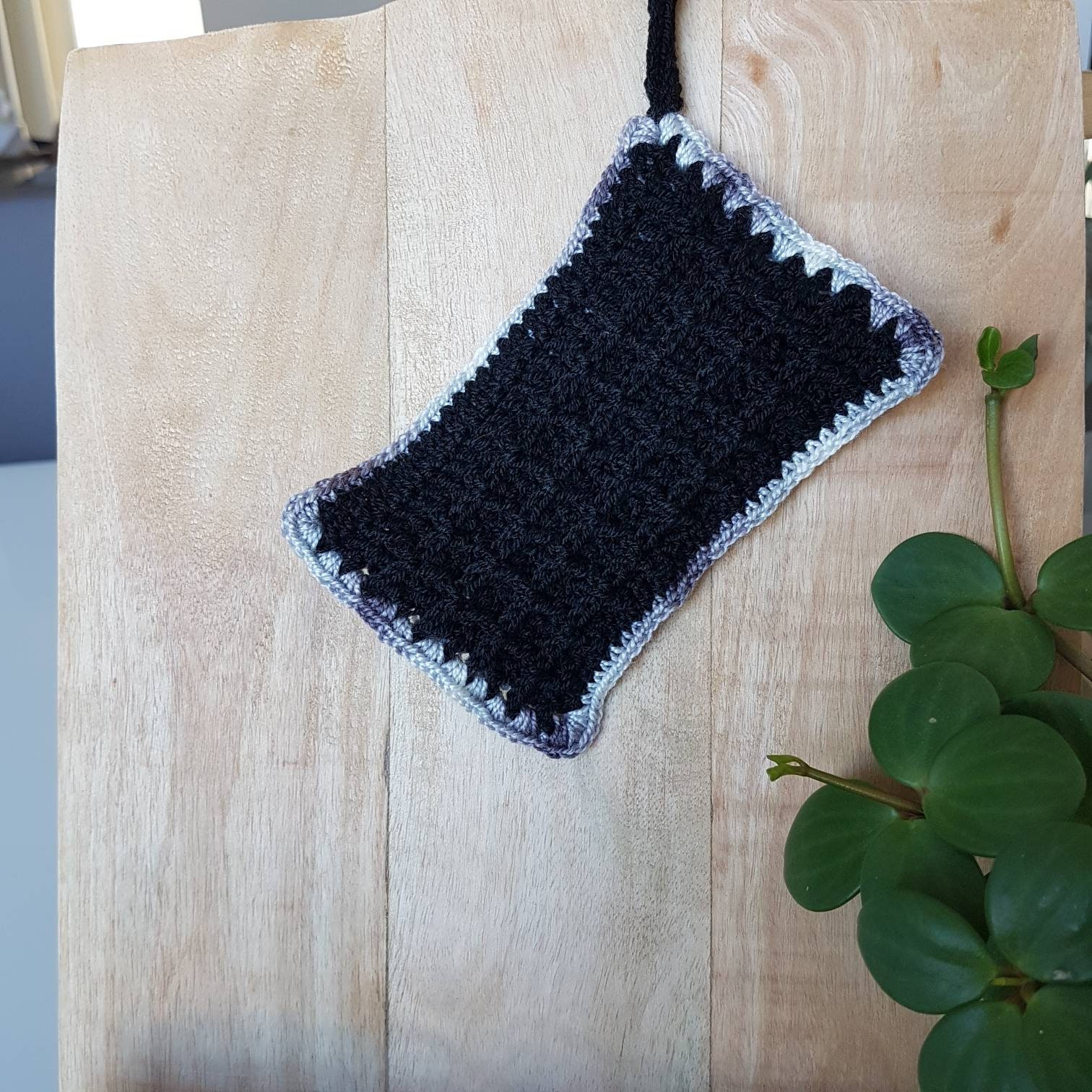 Tawashi Double Face Noir et Gris Chiné