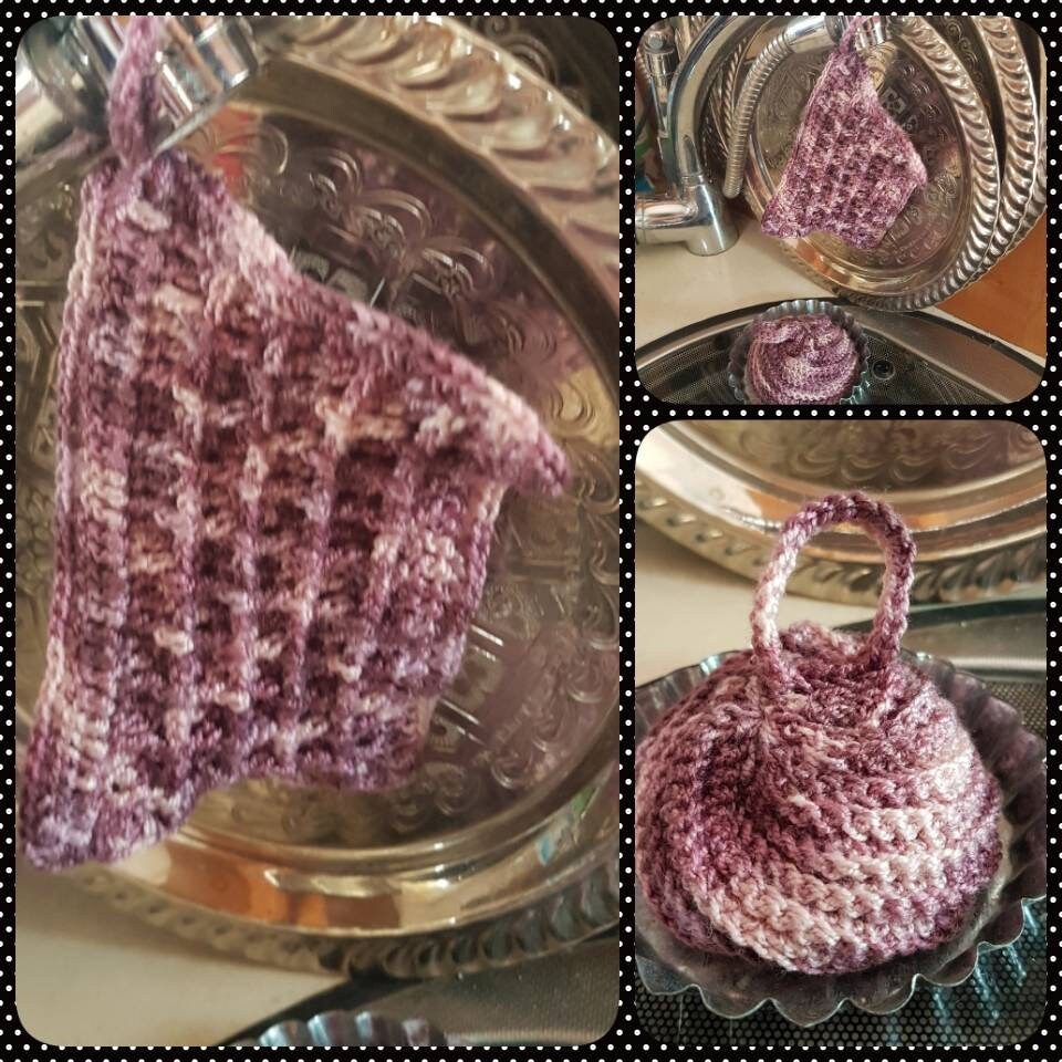 Lot de Deux Tawashis, Mauve Chiné