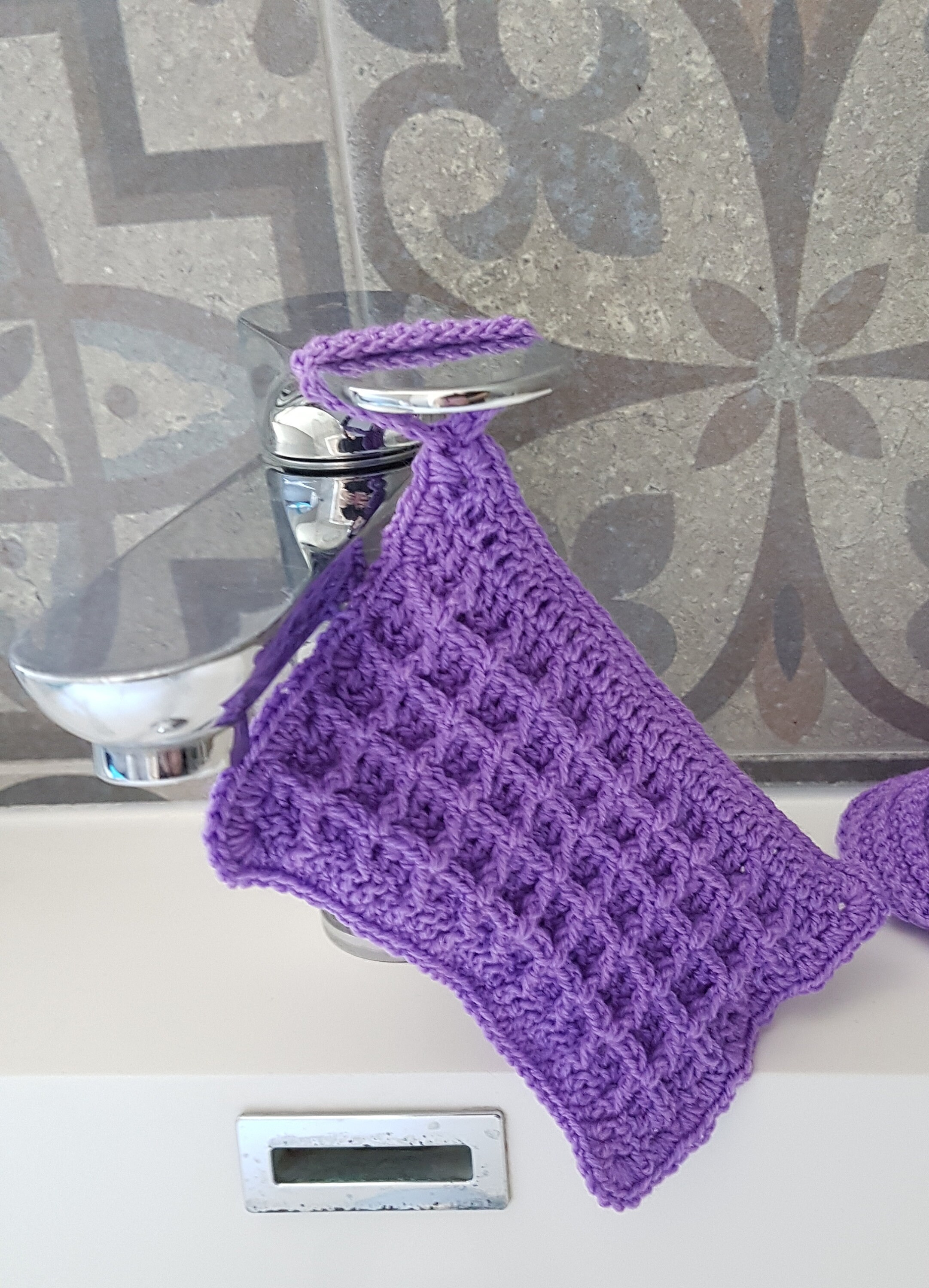 Tawashi Rectangulaire Double Face Mauve