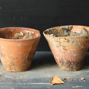 French Antique Terracotta Pots for Resin Harvesting, Authentic Unglazed Stoneware Containers for Pine Tapping, Rustic Decorative Planters image 6