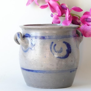 Pote de confit Betschdorf antigo francês: vaso de grés com esmalte de sal da Alsácia