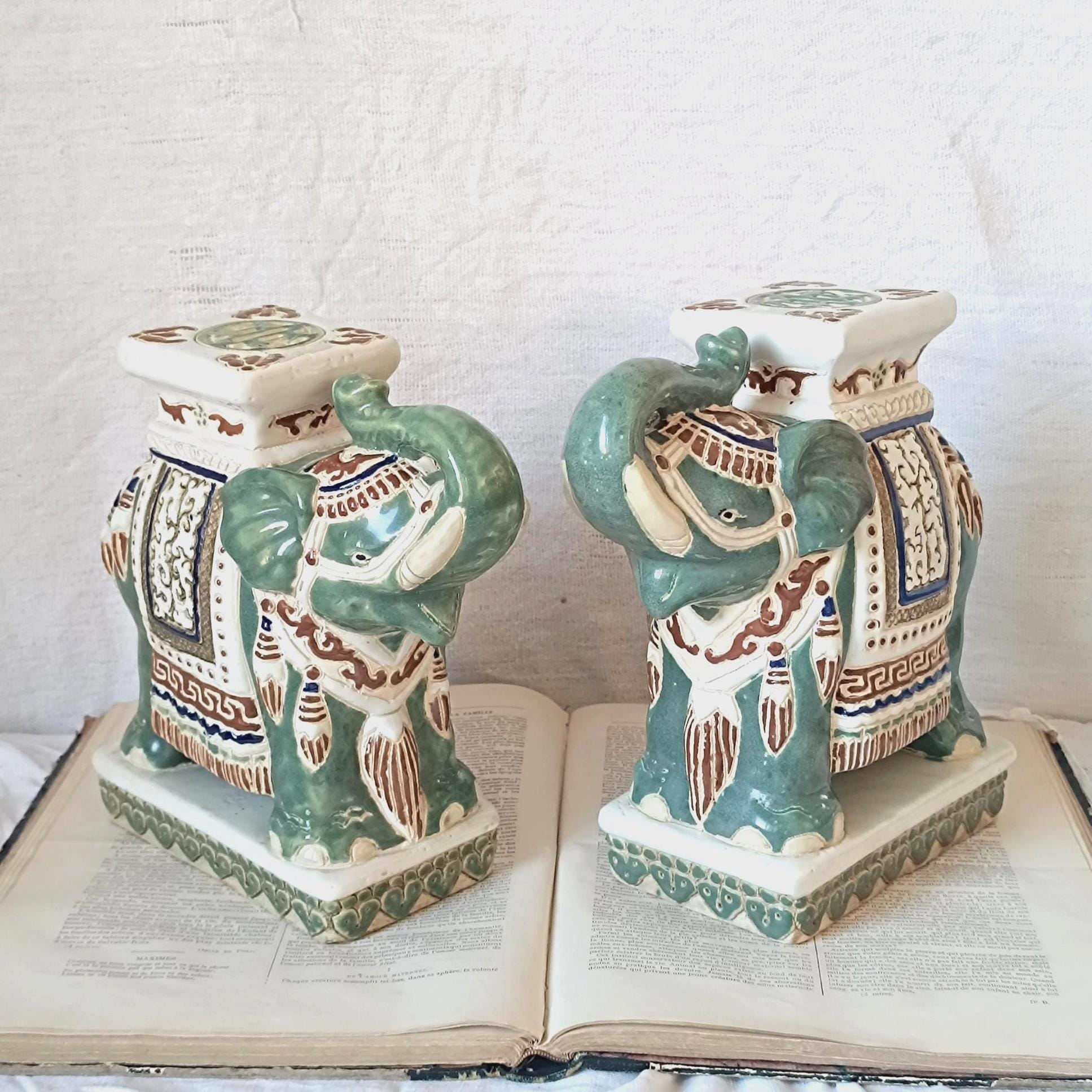 Ceramic elephant plant pot stand - Etsy 日本