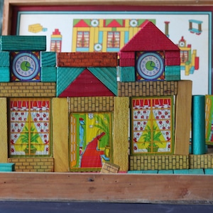 Blocs De Construction Anciens - Jeu D'architecture Années 1920-30 (parfait état)