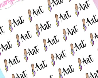 Art Planner Stickers - School Stickers - Art Class - Art Time - Plum Paper Planner - Any Planner - Journaling - Bullet Journal