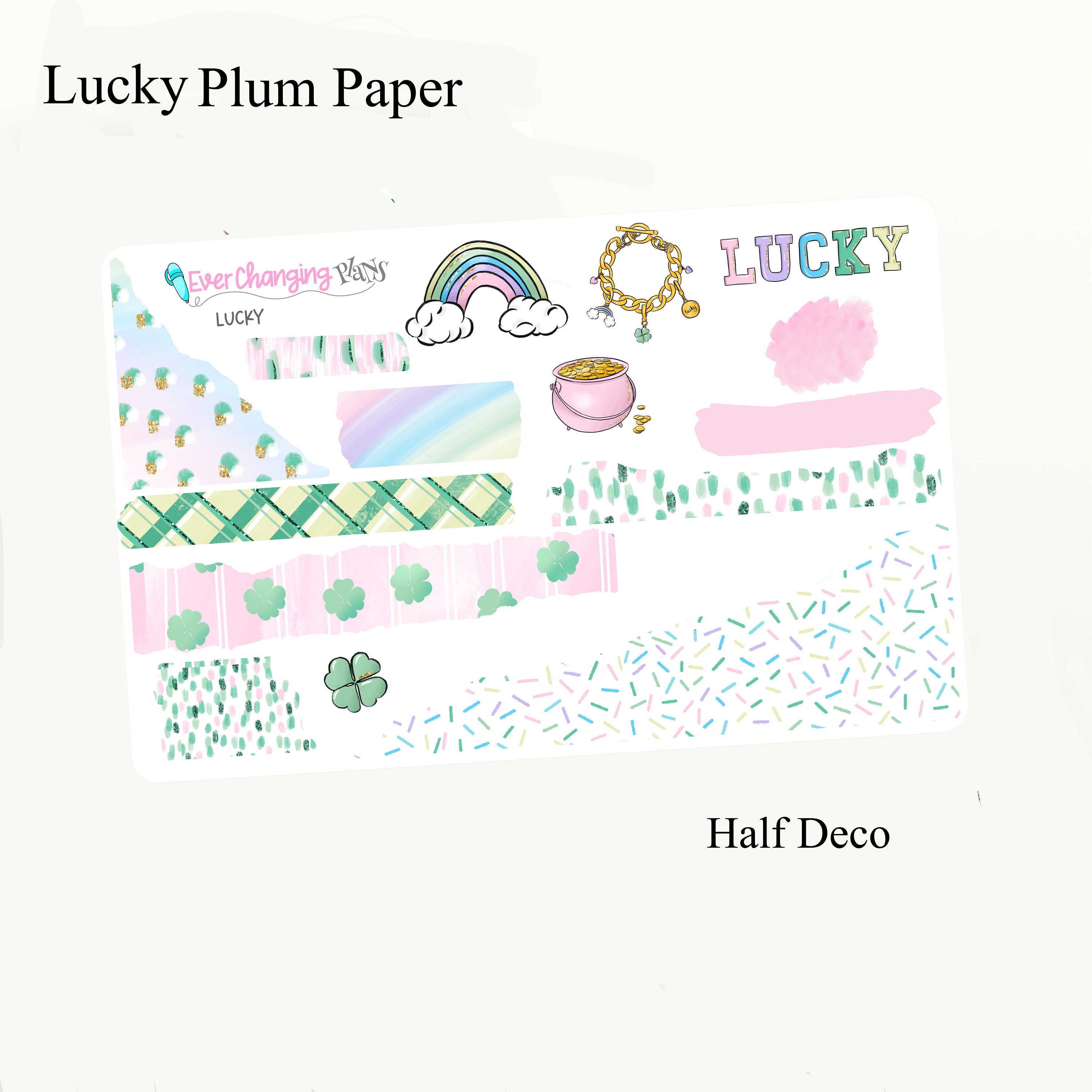 St Patrick's Vertical Plum Paper - St Patty's Weekly Planner Kit ...