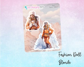 Aspen Fashion Doll Planner Stickers - Deco Stickers - Fashion Dolls - Bujo - Journaling