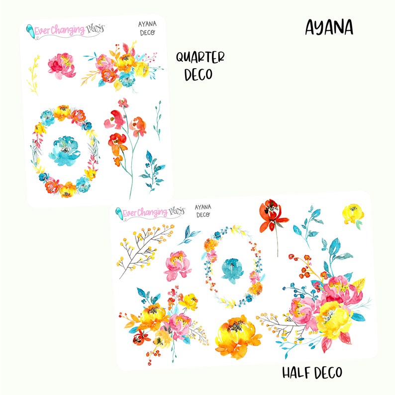 Ayana Vertical Priorities Plum Paper Kit - Bright Summer Floral Planner ...
