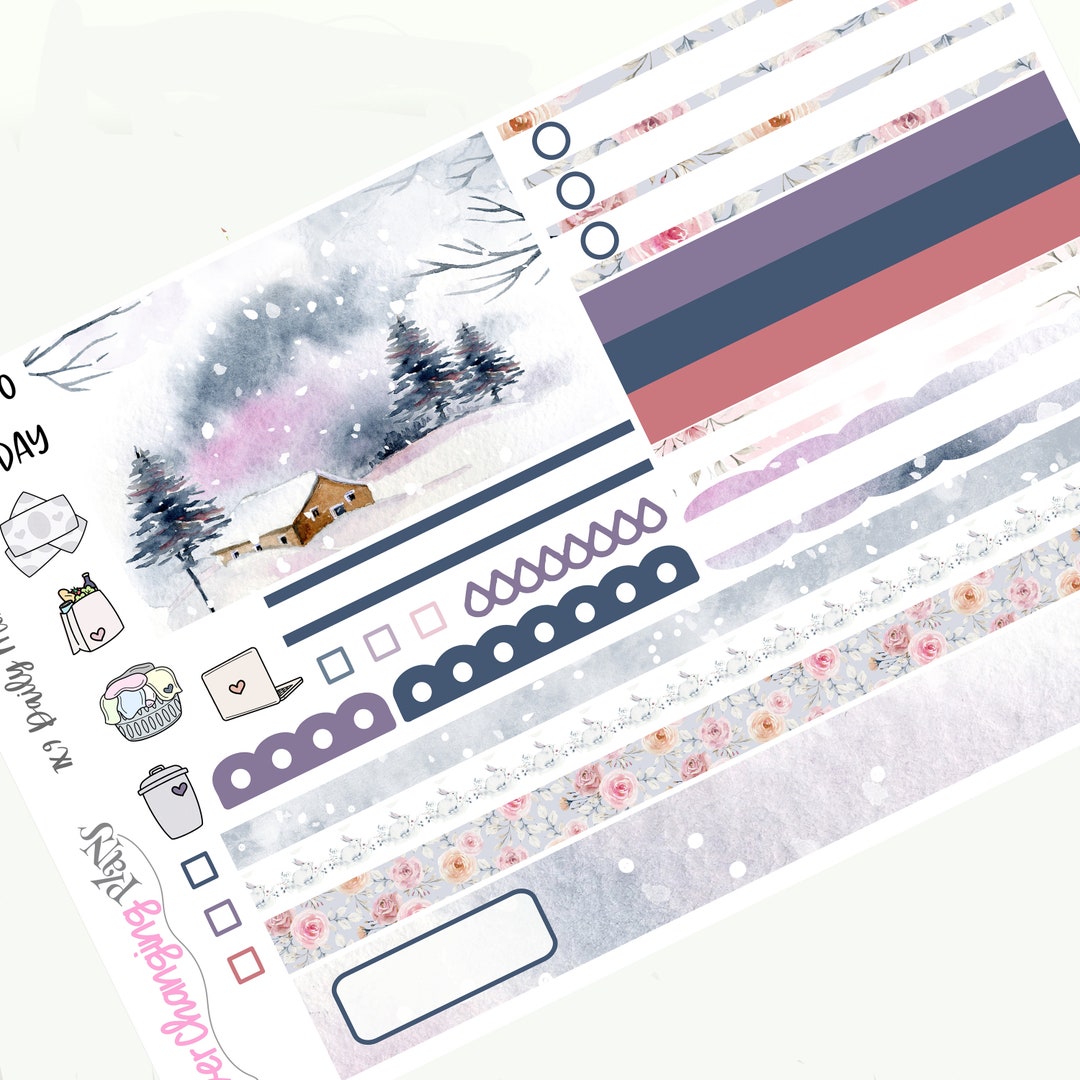 Winter Daily Plum Paper One Page - Winter Daily Single Day Kit - Plum ...