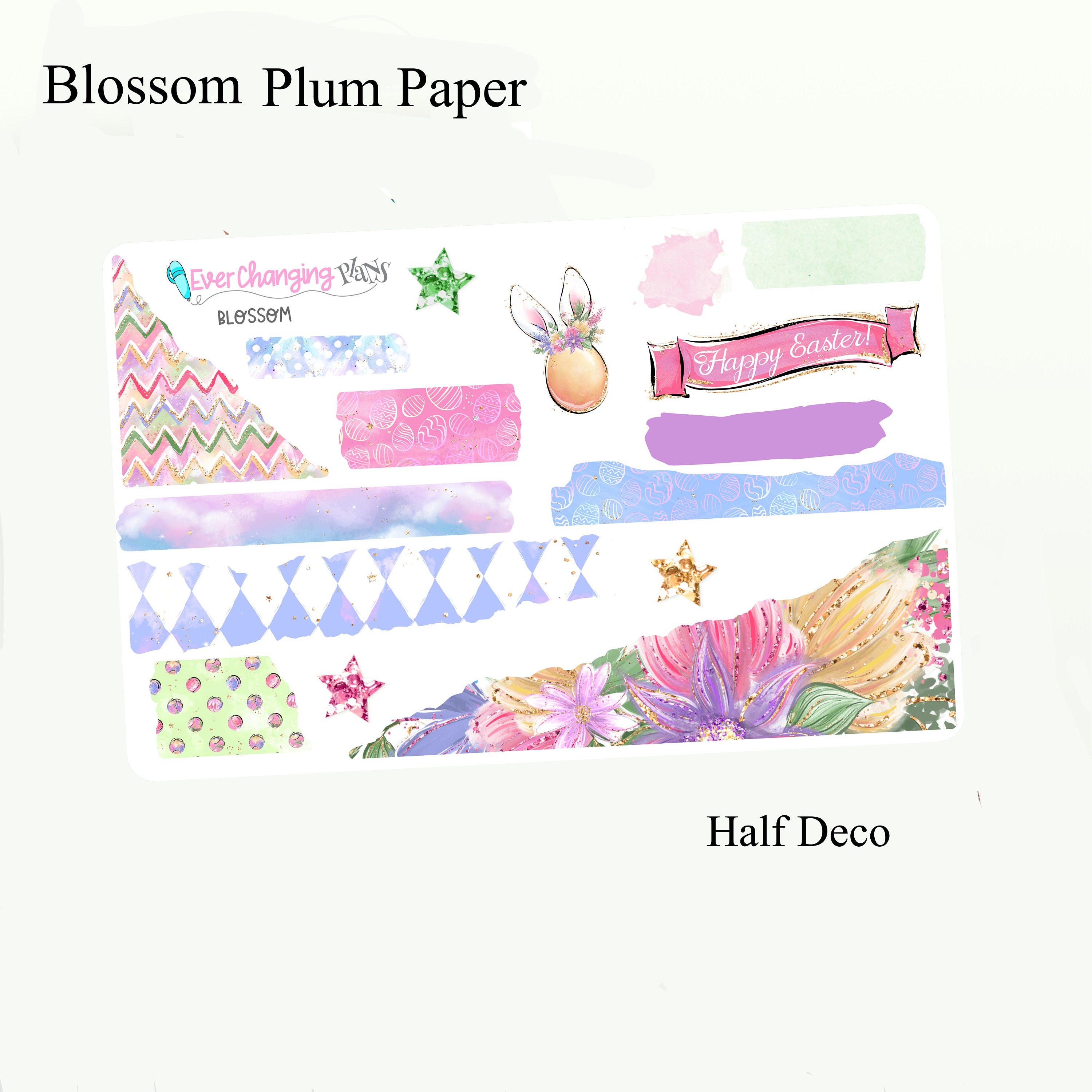 Easter Deco Planner Stickers for Plum Paper Planner - Blossom Stickers ...