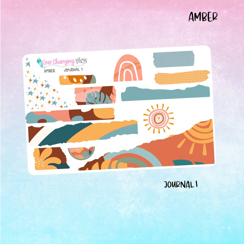 Amber Deco Planner Stickers for Plum Paper Planner - Summer Boho ...