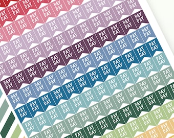 Pay Day Icon Planner Stickers for Plum Paper Planner - Pay Day Flags - Print Pression - Bujo - Mini Stickers - Happy Planner - Hobonichi