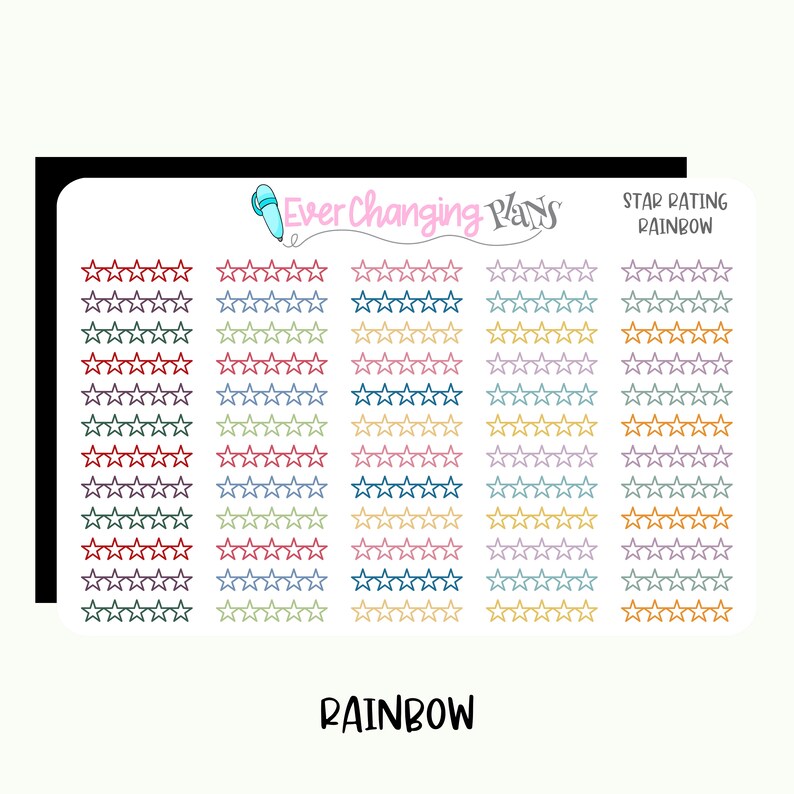 Star Rating Icon Planner Stickers - Book Rating - Movie Rating Stickers ...