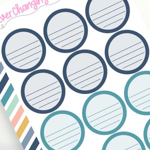 Circle Simple Highlight Page Stickers in Modern Colors - Plum Paper Planners - Plum Modern Colors