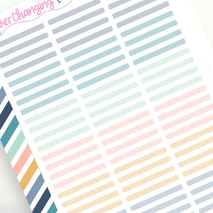 Single Line VERTICAL PRIORITIES Mildliner Style Schedule Stickers for Plum Paper Planner