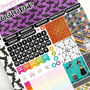 RETIRING Agatha Plum Paper Monthly Kit - Halloween Monthly - October Monthly Plum - 8 1/2 x 11 Large - A5 - 7 x 9 - Plum Paper Planner