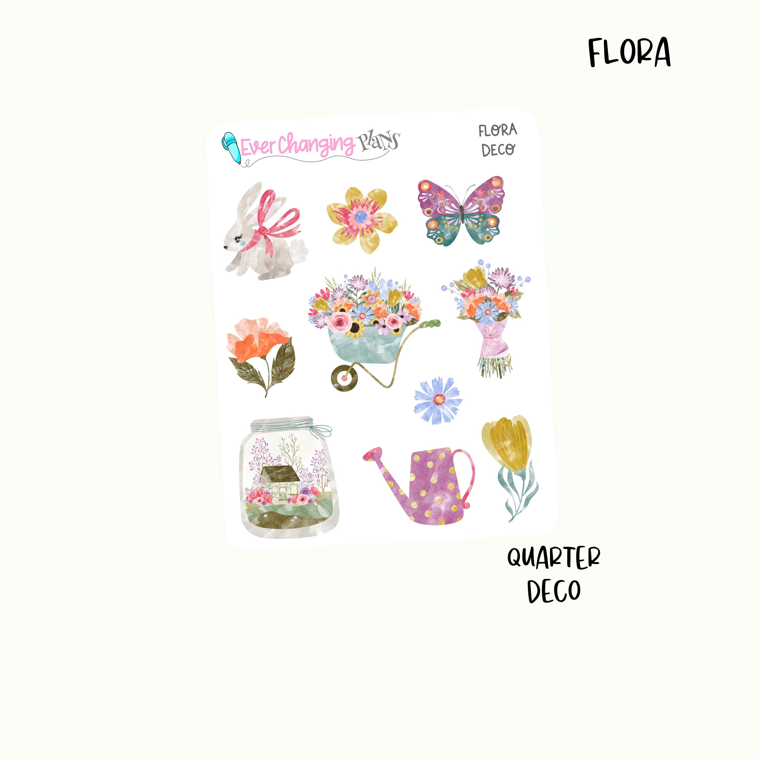 Flora Deco Planner Stickers for Plum Paper Planner - Spring Garden ...