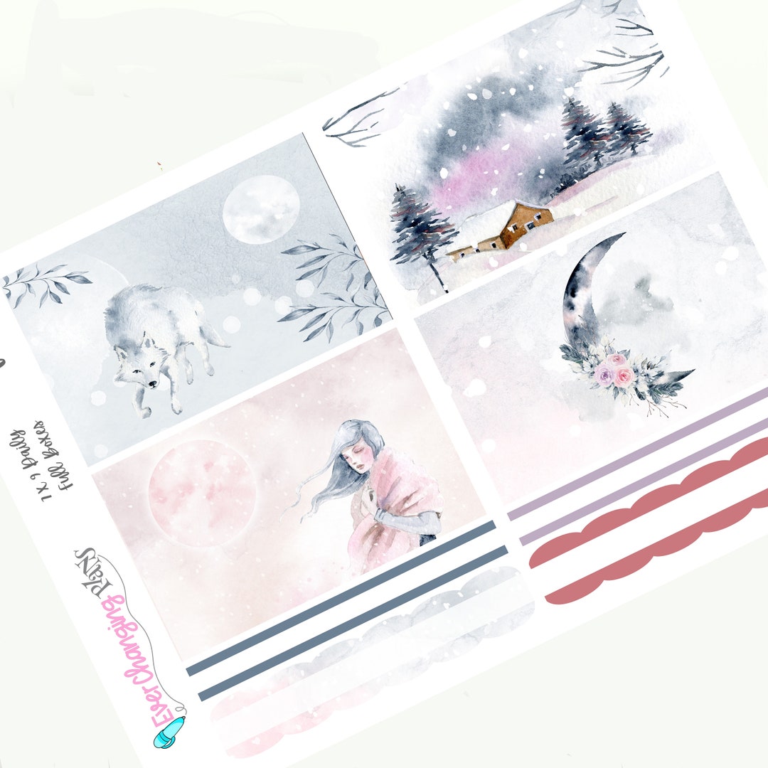 Winter Daily Plum Paper Kit - Modern Winter - Winter Daily Weekly ...