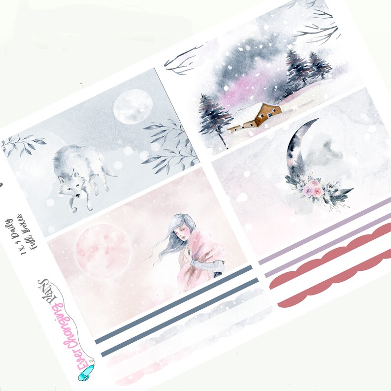 Winter Daily Plum Paper Kit - Modern Winter - Winter Daily Weekly ...