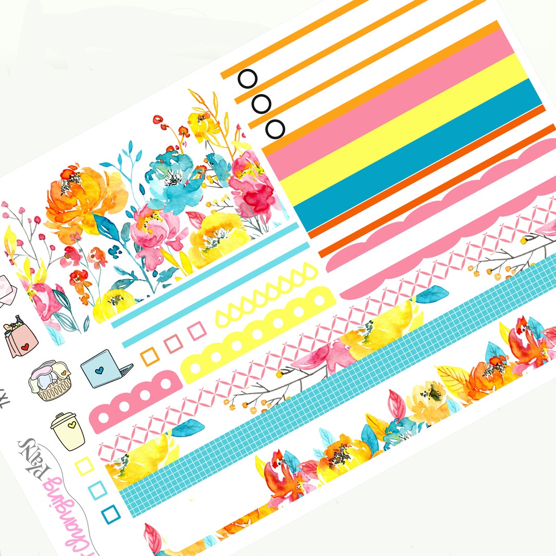 Ayana Daily Plum Paper One Page - Summer Floral Daily Single Day Kit ...
