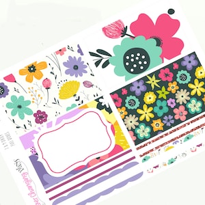 Floral Daily Plum Paper Kit - May Flowers Daily Weekly Planner Kit - Plum Daily Kit - 8 1/2 x 11 - A5 - 7 x 9 - Plum Paper Planner