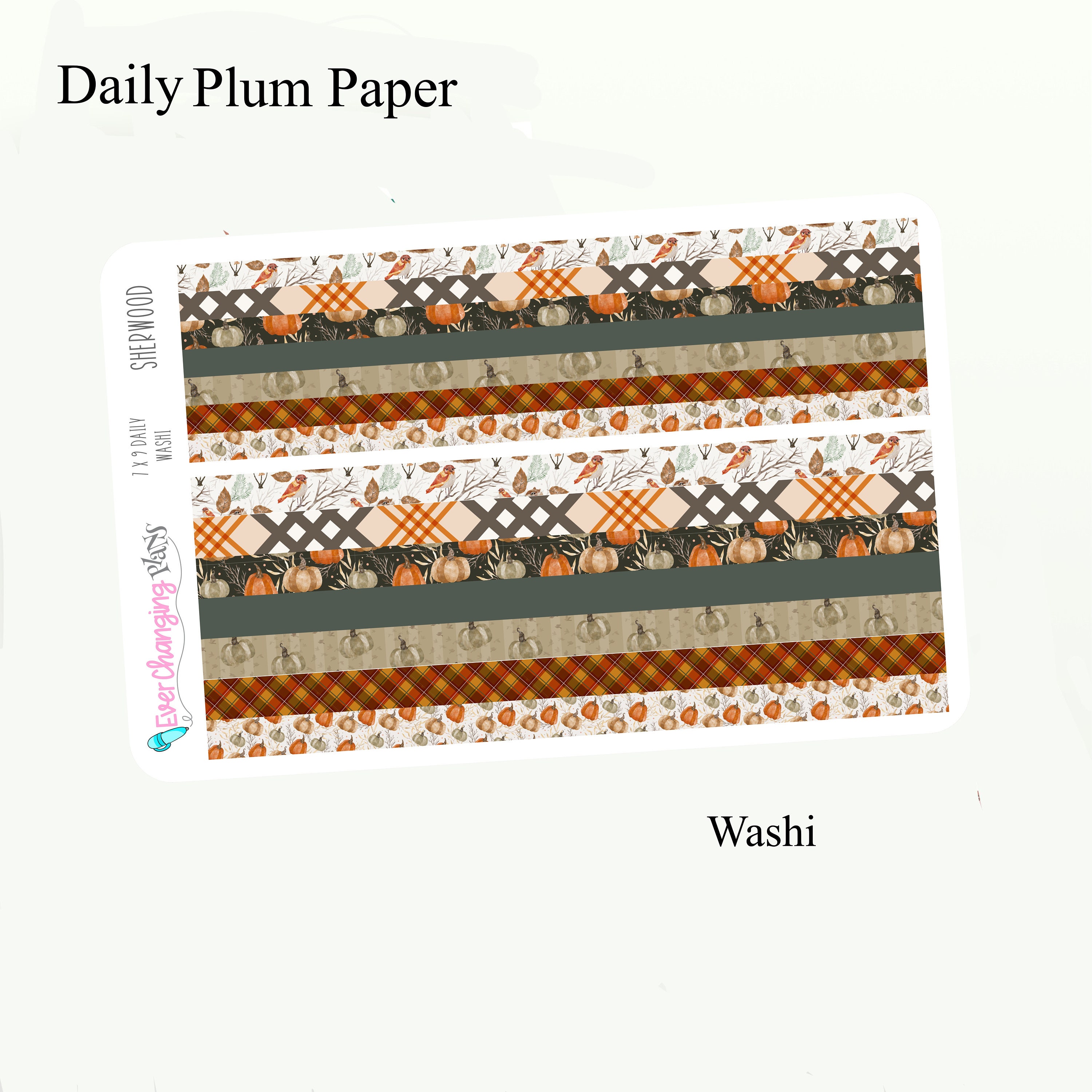 Fall Daily Plum Paper Kit - Autumn - Sherwood Daily Weekly Planner Kit ...