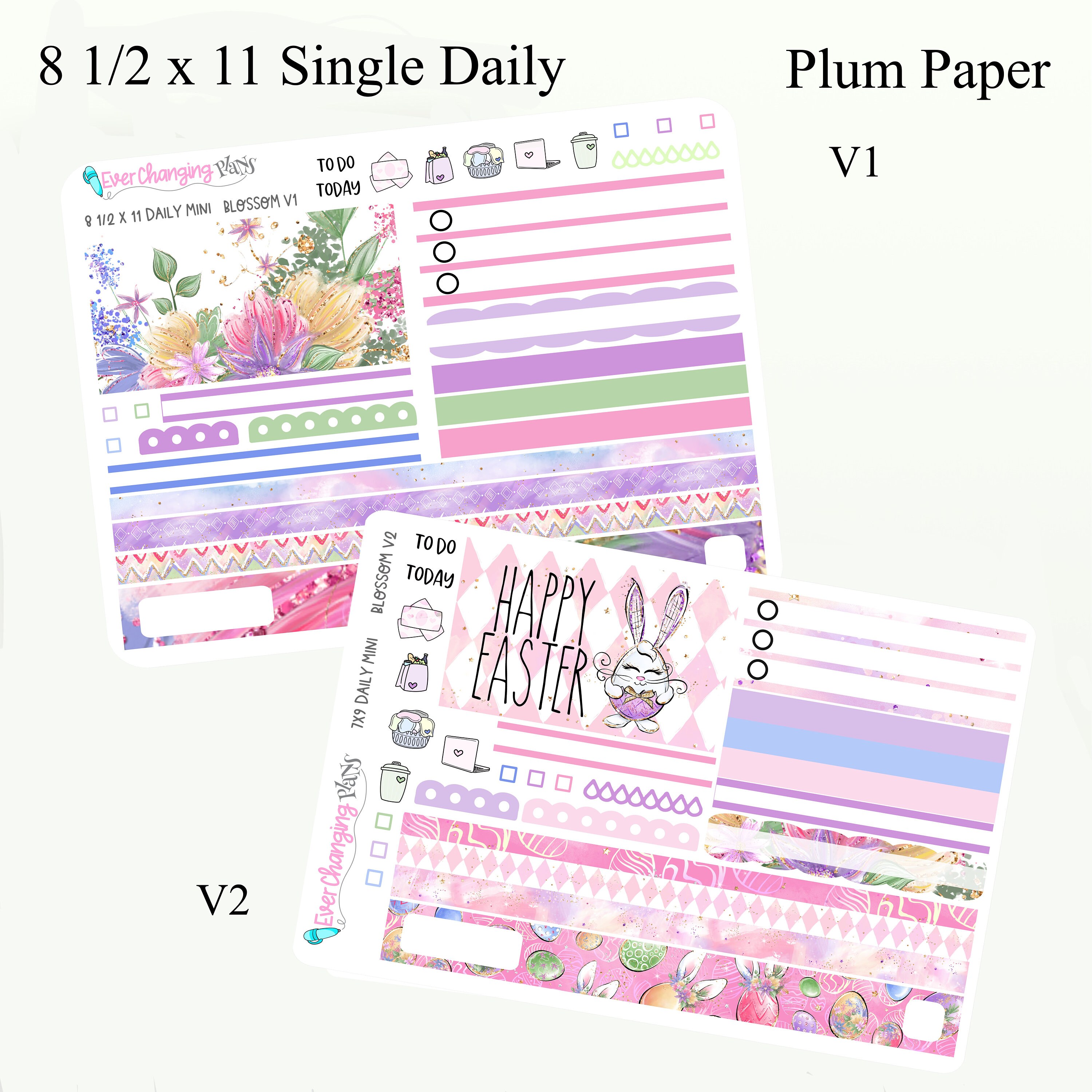 Easter Daily Plum Paper One Page - Blossom Daily Single Day Kit - Plum ...