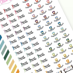 Marching Band Camp Text Planner Stickers Plum Paper Planner - Band Stickers - Band Competition- Bujo - Mini Stickers - Typography Stickers
