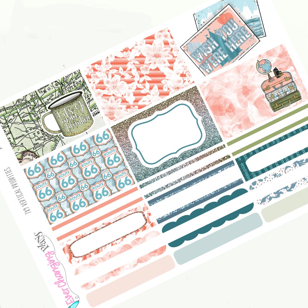 Route 66 Vertical Priorities Plum Paper Kit - Road Trip Adventure ...